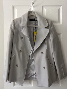 NWT Karen Millen Light Gray Tailored Coat